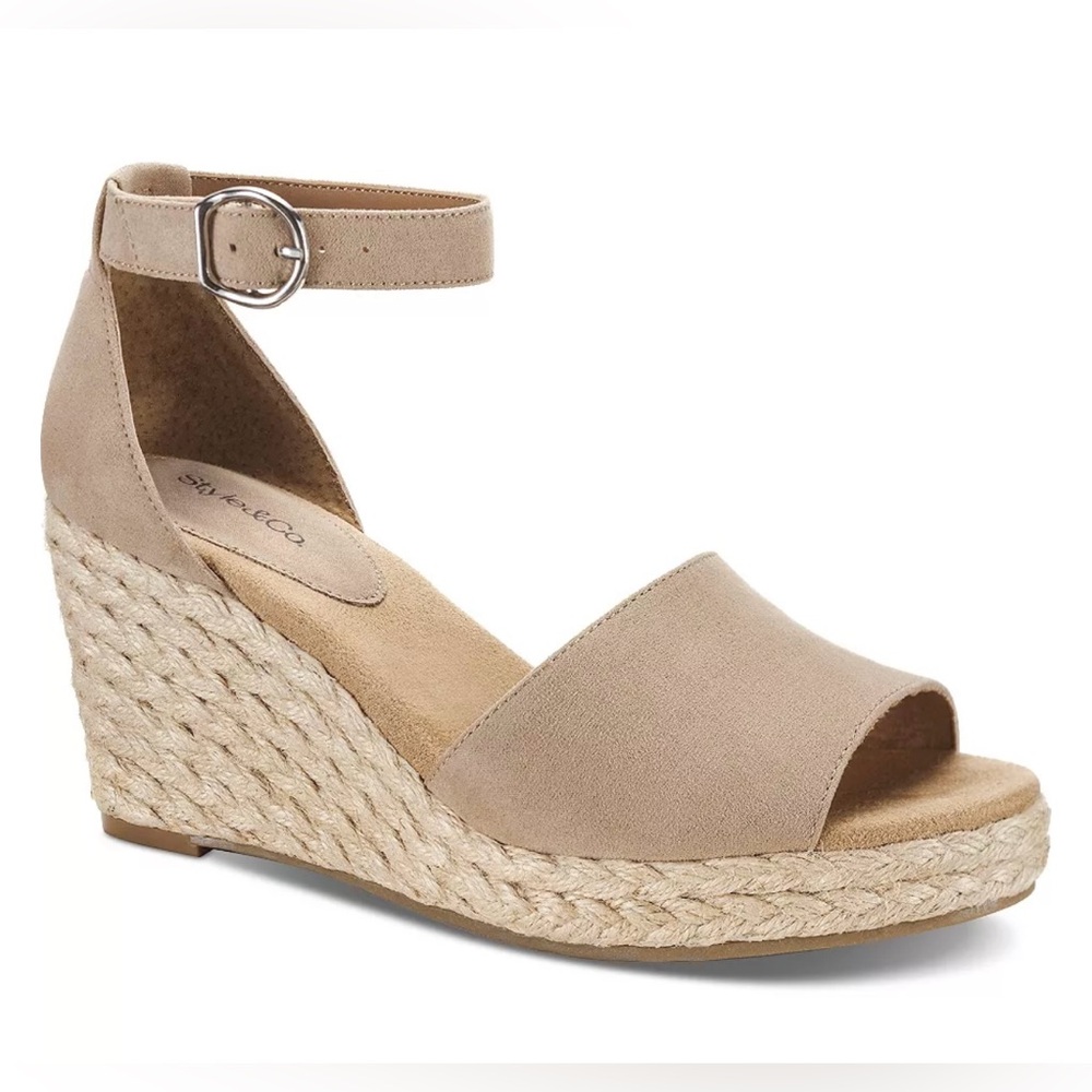 Style & Co. Tan Wedge Sandals